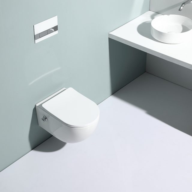 Easy-cleaning space-saving wall hung toilet (5)