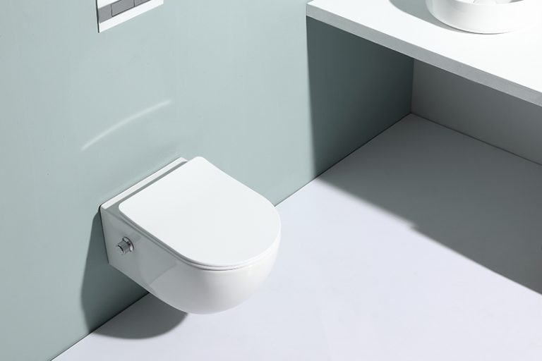 Easy-cleaning space-saving wall hung toilet (5)