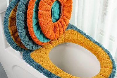 Factory comfortable velvet toilet seat cover (4)