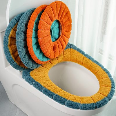 Factory comfortable velvet toilet seat cover (4)