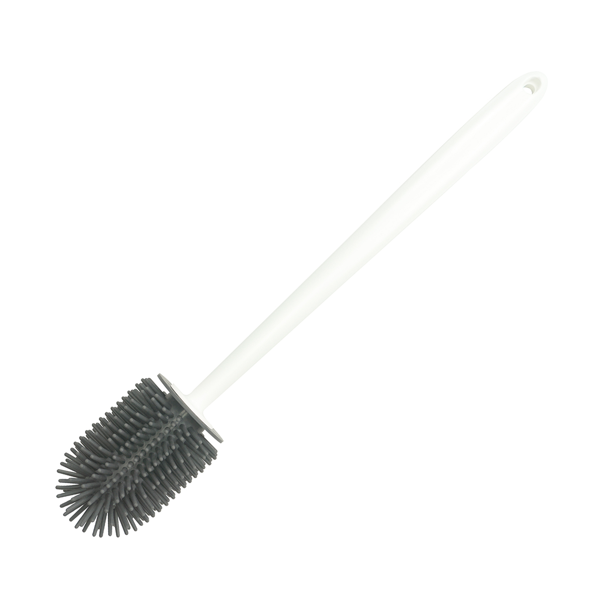 Light grey silicone rubber toilet brush