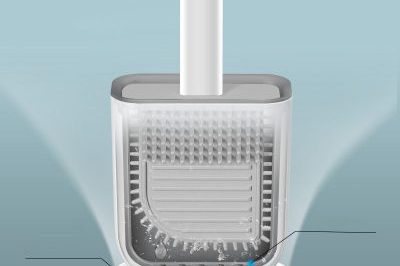New foldable handle toilet brush and holder (3)