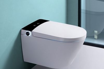 P trap ceramic automatic wall hung toilet (1)