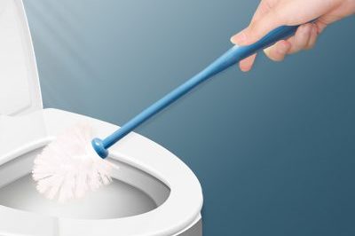Plastic round cleaning toliet brush with handle (4)