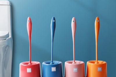 Plastic round cleaning toliet brush with handle (6)