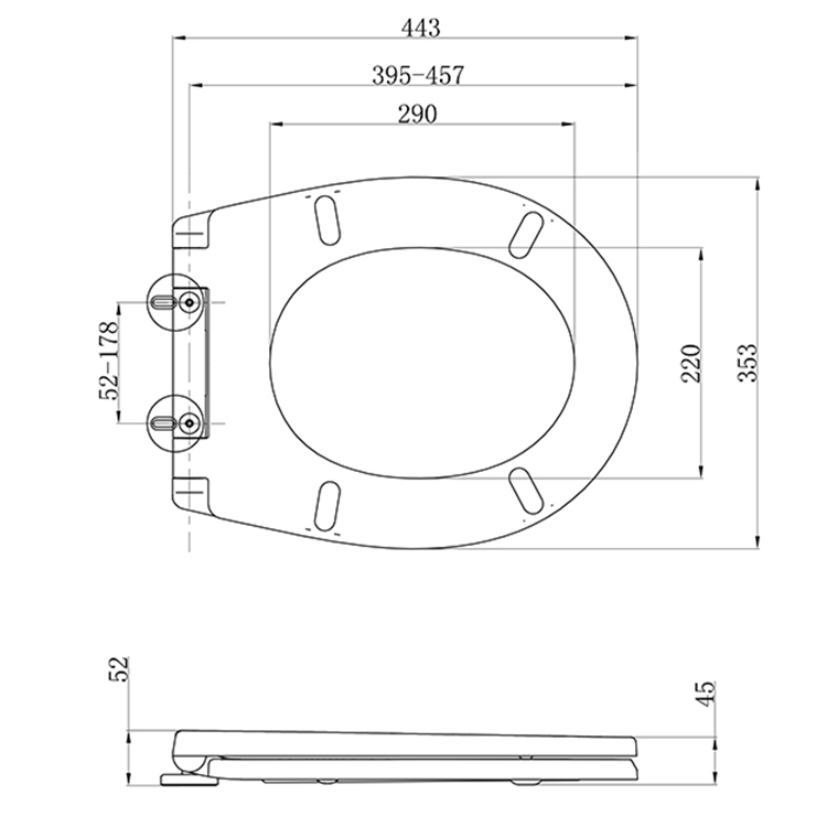 Plastic toilet seat heavy duty toilet seat