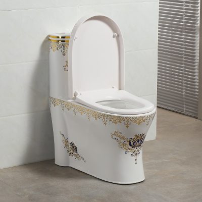 Sanitary ware golden colored ceramic toilet (5)