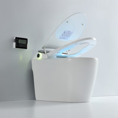 Soft closing cover auto flushing smart toilet (1)